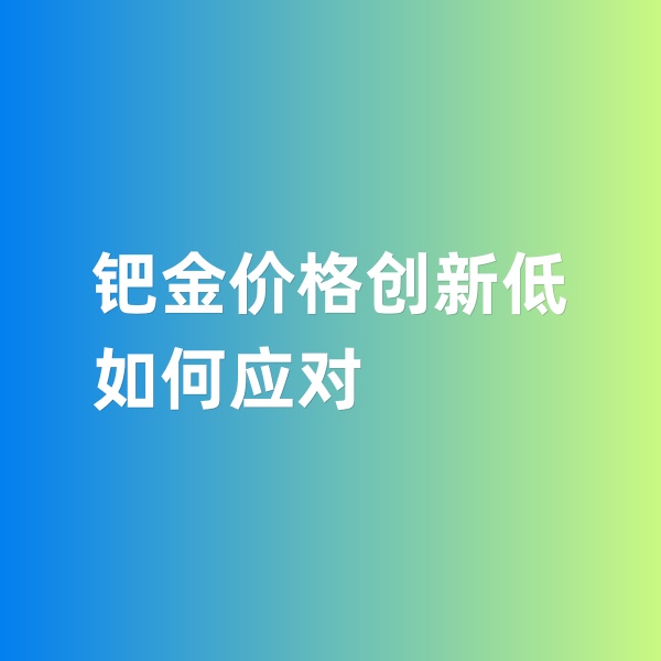 鈀碳回收，鈀金價(jià)格創(chuàng)新低，如何應(yīng)對(duì)