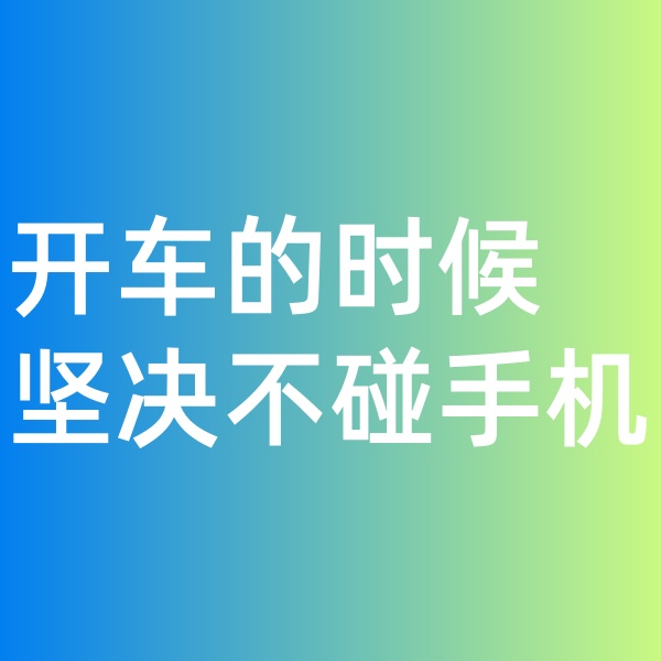 鈀碳回收, 開車的時候堅決不碰手機。