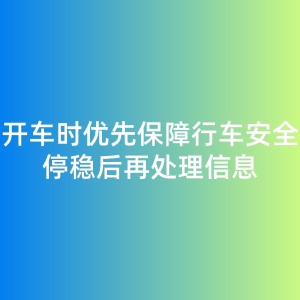 鈀碳回收,開車時優(yōu)先保障行車安全，停穩(wěn)后再處理信息